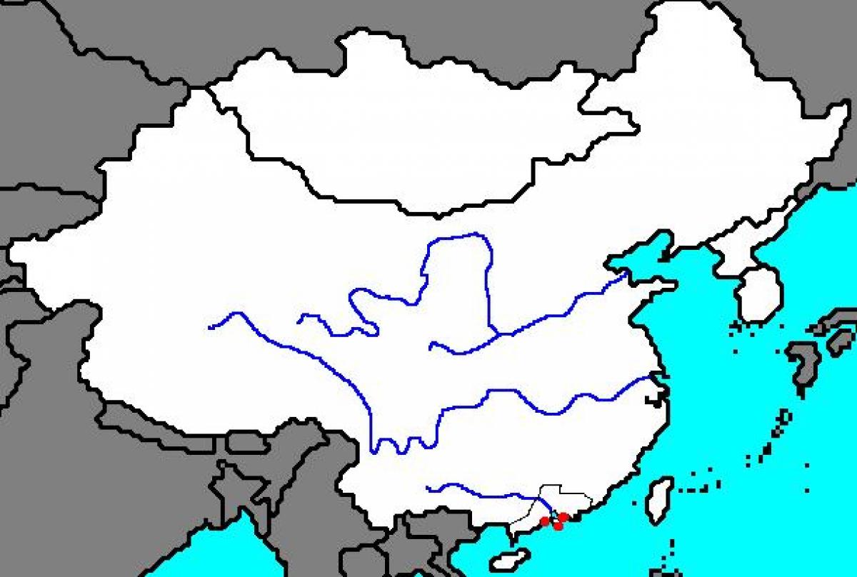 tyhjä kartta muinaisen Kiinan