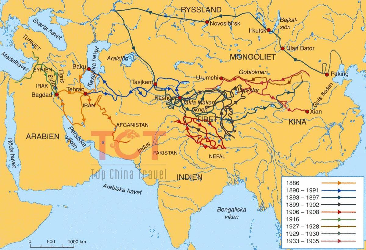 kartta silk road muinaisessa Kiinassa