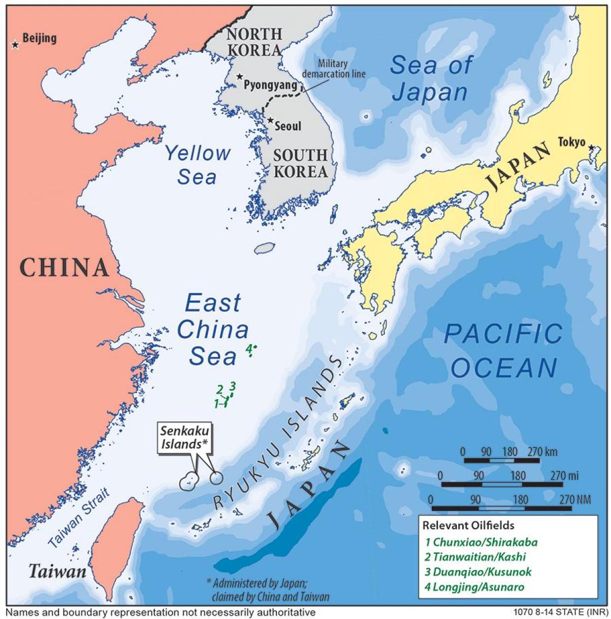 kartta itä-Kiinan meren