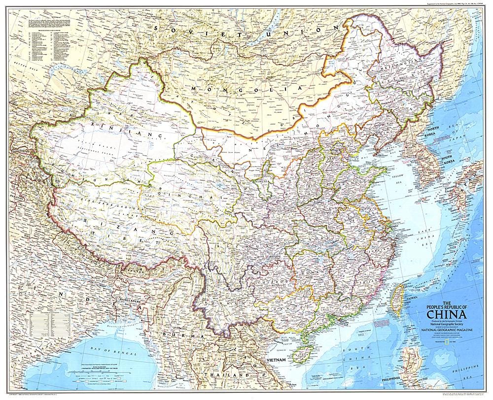 kartta Kiinan tasavallan