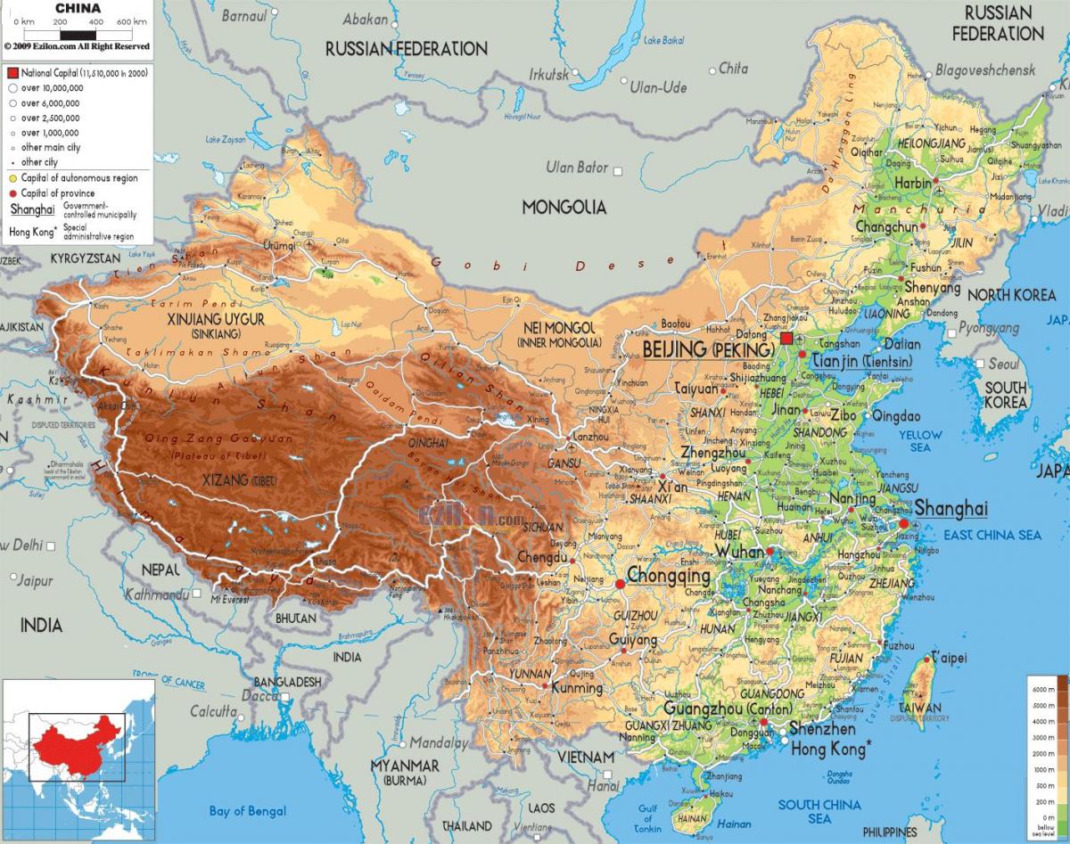 kartta Kiina