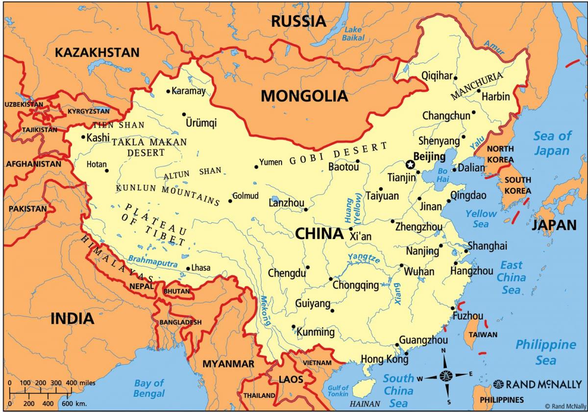 Kiinan poliittisen kartta