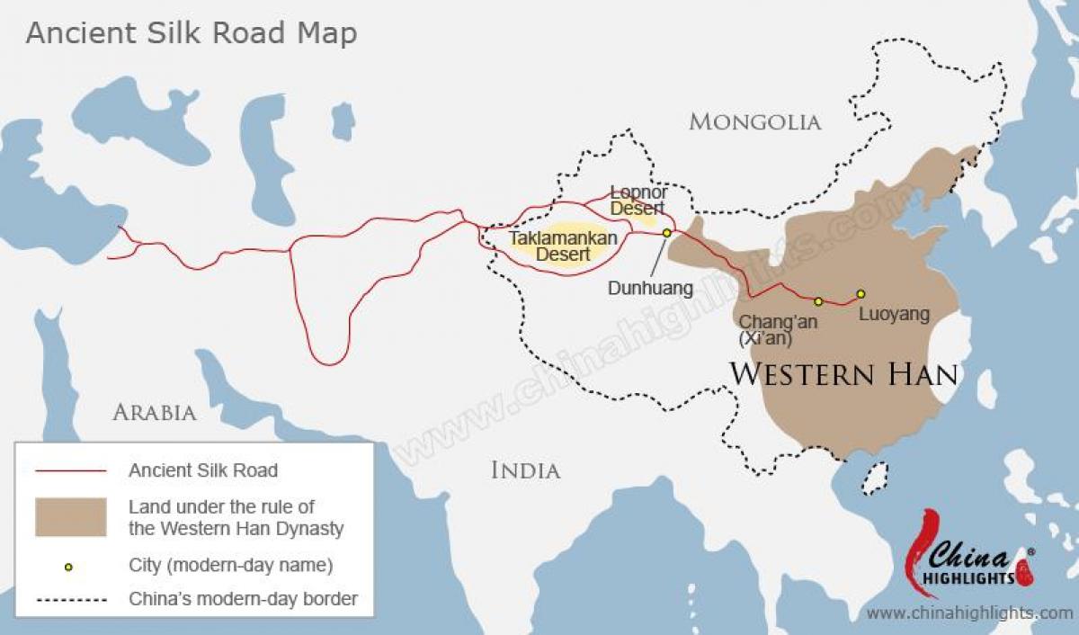 Kiina kartta silk road