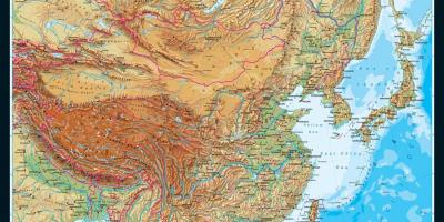 Kiina kartta - Kartat Kiina (Itä-Aasia - Aasia)