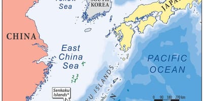 Kartta itä-Kiinan meren