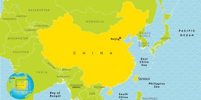 Kartta Kiinan for kids - Kiina kartta lapsille (Itä-Aasia - Aasia)