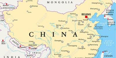 Kiinan pääkaupunki kartta